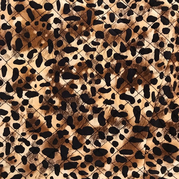 Maggy London Silk Cheetah Print Jacket Size 10 US Medium Tan Black Zip Up - Picture 8 of 8